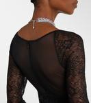 Кружевное платье Blumarine, черный - фото 6