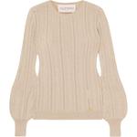 Свитер с логотипом Valentino, бежевый - фото