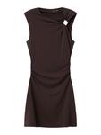 Платье MANGO, темно-коричневый - фото
