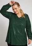 Блуза SEQUIN V-NECK Yours Clothing, темно-зеленый - фото 5