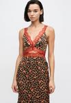 Платье Never Fully Dressed CHERRY LEOPARD MIMI DRESS, Brown - фото 4