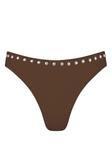 Плавки-бикини с заклепками Let's Swim, коричневый - фото