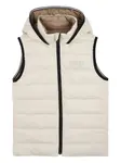 Жилет с капюшоном на молнии Boss Kidswear, бежевый - фото