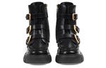 Кроссовки leather ankle boots 'black' Gucci, черный - фото 4