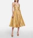 Платье миди Winda со складками Altuzarra, золотой - фото 2