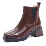 Короткие ботинки челси 5 см женские Devanro, Black - фото