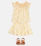 Юбка из хлопка Tuie Flora Bonpoint, Fl Vanille - фото 2