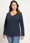 Топ с длинными рукавами V-AUSSCHNITT  Ulla Popken, темно-синий - фото 4