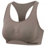 Бесшовный спортивный топ Hummel Shaping, бежевый - фото 3