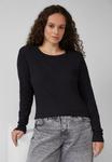 Топ QS LONGSLEEVE, Schwarz/Black - фото 4