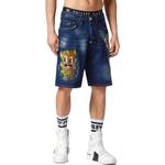 Шорты джинсовые длины до колена с нашивкой PHILIPP PLEIN, синий - фото 4