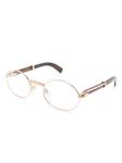 Очки в овальной оправе Cartier Eyewear, золотой - фото 2