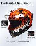 Шлем мотоциклетный ILM Motorcycle Helmet, красный - фото 8