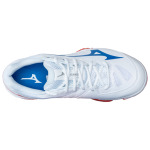 Обувь для бадминтона Mizuno Wave Claw унисекс, White/Blue/Red - фото 4