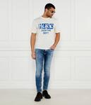 Футболка Hugo Blue Nugocrea Regular Fit, экрю / синий - фото 2