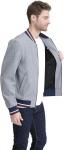 Легкая мужская куртка-бомбер Tommy Hilfiger Varsity Rib Knit, Heather Grey Soft Shell - фото 5