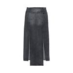 Юбка Courrèges Heritage Denim Long 'Stonewashed Grey', серый - фото 2