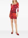 Roberto Cavalli платье мини с цветочным принтом - фото 2