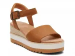 Женские босоножки Diana Wedge Toms, Brown - фото