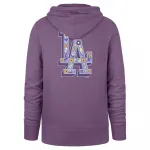 Худи 47 MLB Los Angeles Dodgers Backer Drop Shoulder, фиолетовый - фото 2