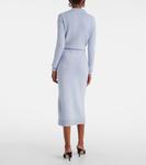 Шерстяная юбка-карандаш с кашемиром Carolina Herrera, Celeste - фото 3