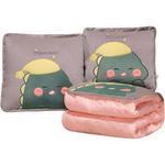 Fluffy bear Creative Cartoon Multi Use Pillow With Hood Dinosaur Doll Products - фото