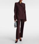 Прямые брюки из шерсти и шелка Callen Khaite, Almandine - фото 2