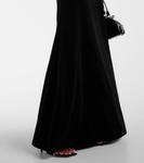 Бархатное платье-бюстье с баской Self-Portrait, черный - фото 4