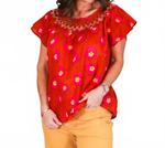 Смок-топ в рыжем цвете Ivy Jane, Rust Pop - фото 5