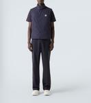 Пуховик с логотипом внизу Moncler, English Blue - фото 2