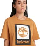 Timberland мужская футболка Square Stack Logo, Wheat - фото 2