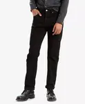 Мужские джинсы 505 Regular Fit без стрейча Levi's, черный - фото