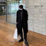 Пальто унисекс I’m David, черный (в комплекте вязаный свитер) - фото 11