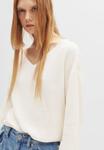 Джемпер PULL&BEAR CHENILLE V-NECK , Beige - фото 4