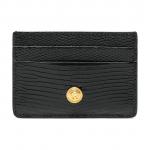 VERSACE Кожаный картхолдер унисекс черный - фото