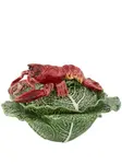 Супница cabbage lobster, 21,6х31х31,2 см, Bordallo Pinheiro, зеленый - фото