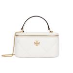 TORY BURCH Kira Diamond Quilt Vanity Case Warm White - фото