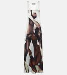 Платье макси с принтом Y/Project, мультиколор - фото