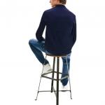 Футболка поло мужская тёмно-синяя LACOSTE - фото 3