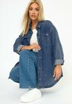 Блуза Yours Clothing Button-down blouse, Blue/Blue Denim - фото 5