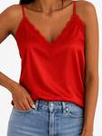 Worldclassca Топ 'Spaghetti Lace Trim Top' в цвете Fire Red - фото 2