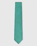 Галстук мужской жаккардовый шелковый Olimpo, зеленый - фото