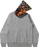 Худи BAPE Milo Shark Full Zip Hoodie 'Grey', серый - фото 3