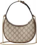 Сумка Gucci Half Moon Shaped, бежевый/коричневый - фото 3