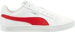Кроссовки Puma Smash Vulc V3 Lo White High Risk Red, белый - фото