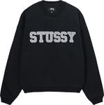 Толстовка Stussy Relaxed Oversized Crew 'Black', черный - фото 2