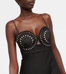 Комбинезон с вышивкой англез Stella McCartney, черный - фото 4