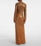 Аня, украшенное платье Jenny Packham, бронзовый - фото 3