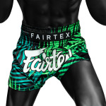 Шорты для тайского бокса Fairtex Bs1945 Tropical, размер XL, черный/зеленый - фото 3