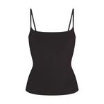 Топ SKIMS Cotton Jersey Scoop Neck Cami, черный - фото